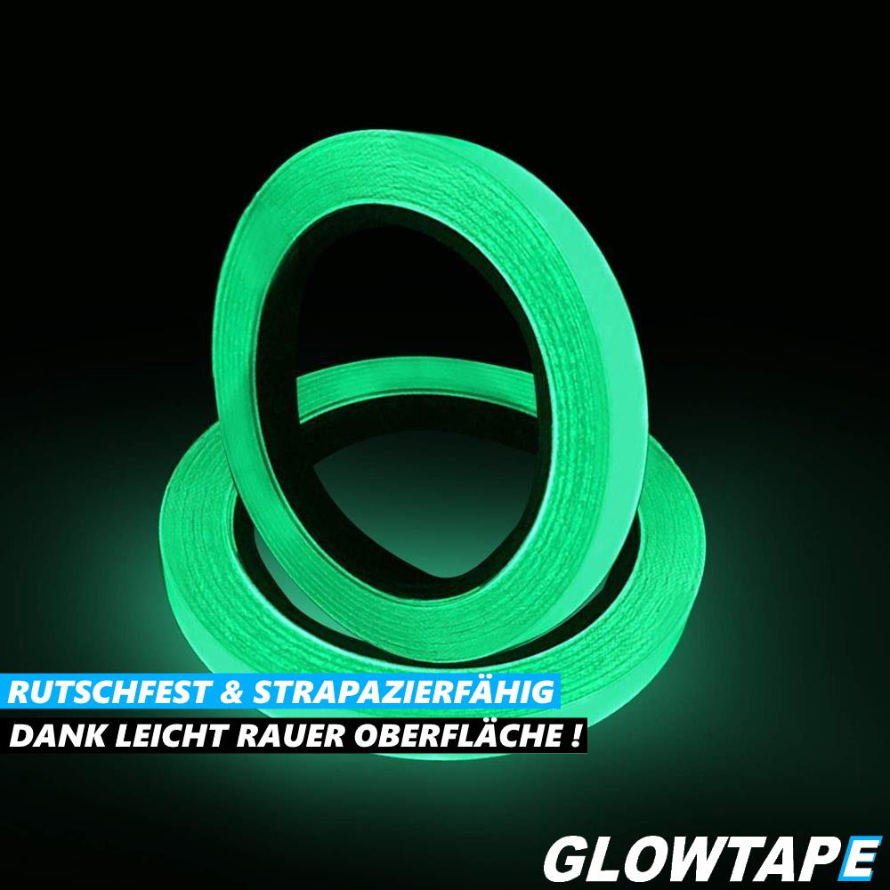 GLOWTAPE Adhesive Tape, Glow-in-the-dark Neon Fluorescent Light Tape [2 Pieces]