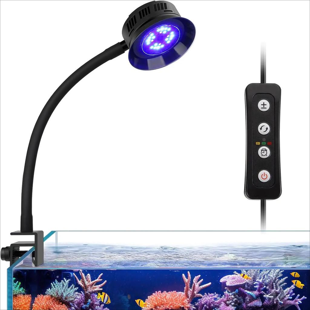 30W Aquarium LED Reef Light Dimmable Full Spectrum Marine Fish Tank Light Saltwater Nano Aquarium LPS SPS Lighting System