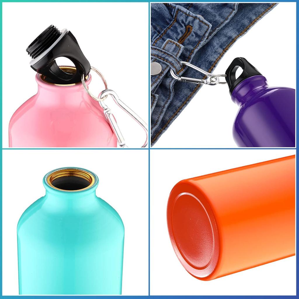 500ml750ml Aluminum Gym Water Bottle Large Capacity Gradient Design Outdoor Sports Flask Eco Friendly Gift Set