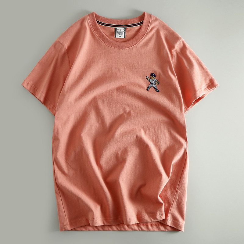 Export Tail Single Men's Cut Label Cattle Goods Factory Export Short Sleeve Pure Cotton Tail Goods Withdraw from Cupboard Original Single T-shirt