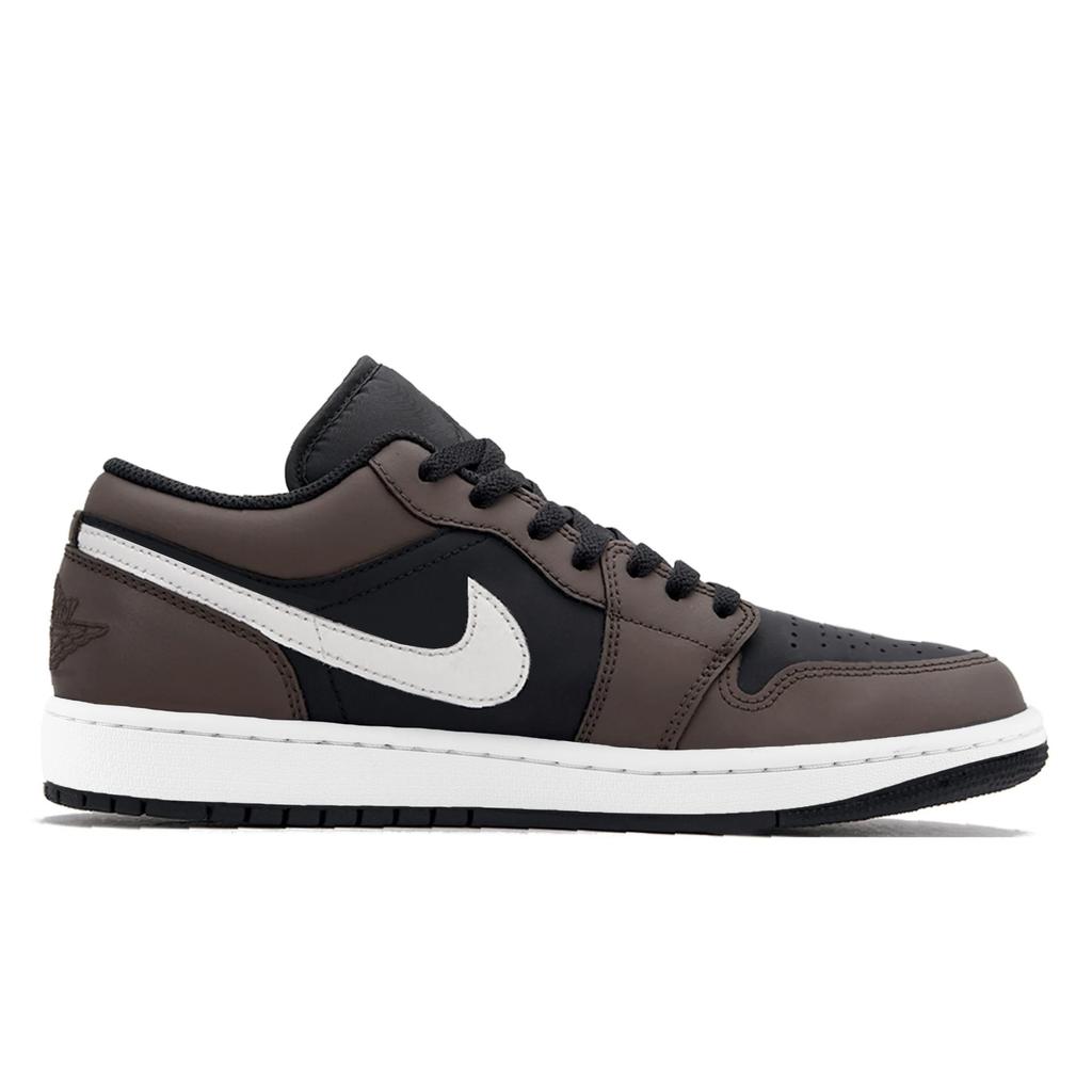 Jordan Air Jordan 1 Abrasion Resistant Lightweight Height Increasing Low Top Vintage Basketball Shoes Men's Black Brown 553558-132(Team1606-)