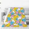 Cute Duckling Cartoon Flannel Blanket For Bed Sofa Soft Plush Blanket