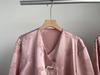 2024 Cool Zen-Style Women's Pink Hanfu Shirt Jacket for Early Autumn
