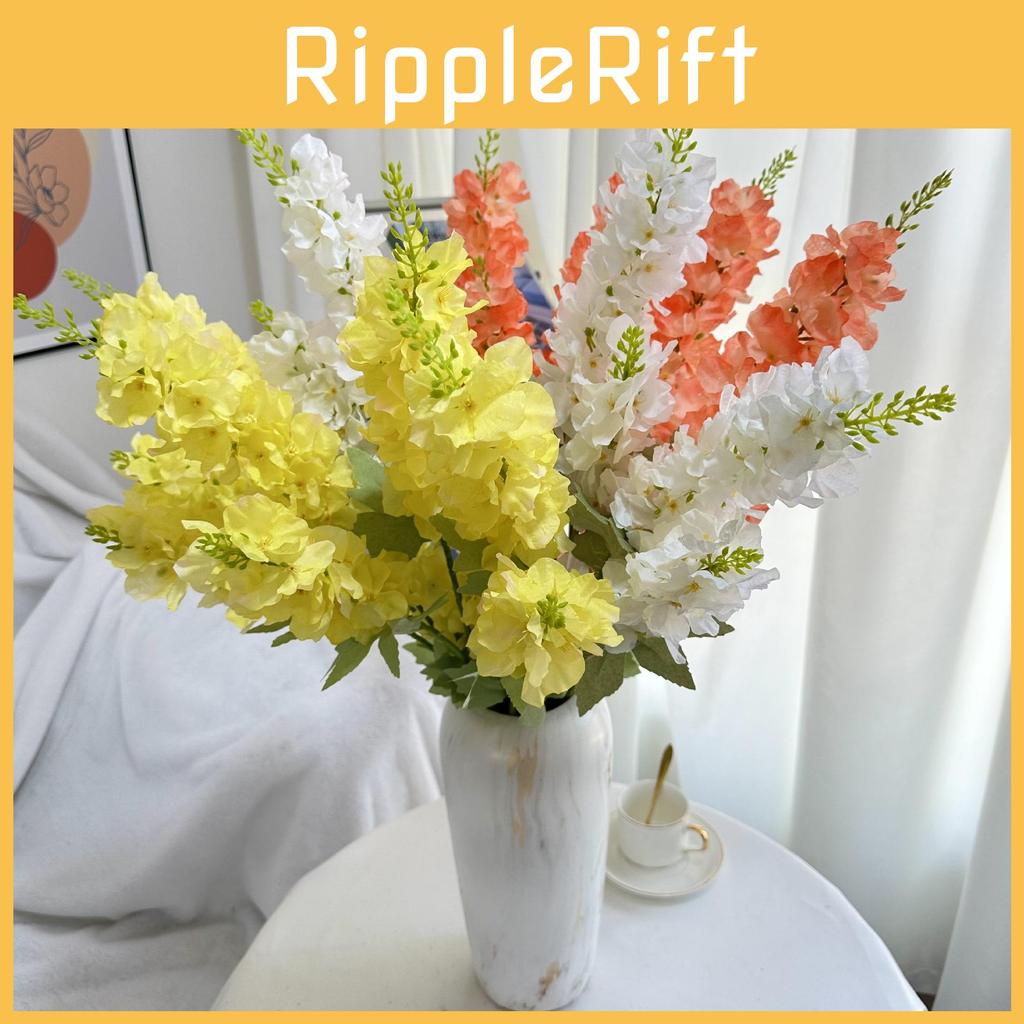 Simulated Ajacis Consolida Fake Flowers For Home And Wedding Green Plant Decor