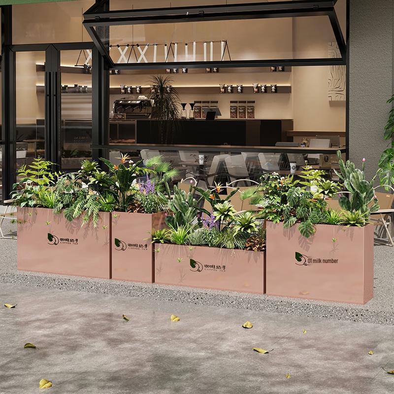 Outdoor Commercial Iron Flower Planter Box