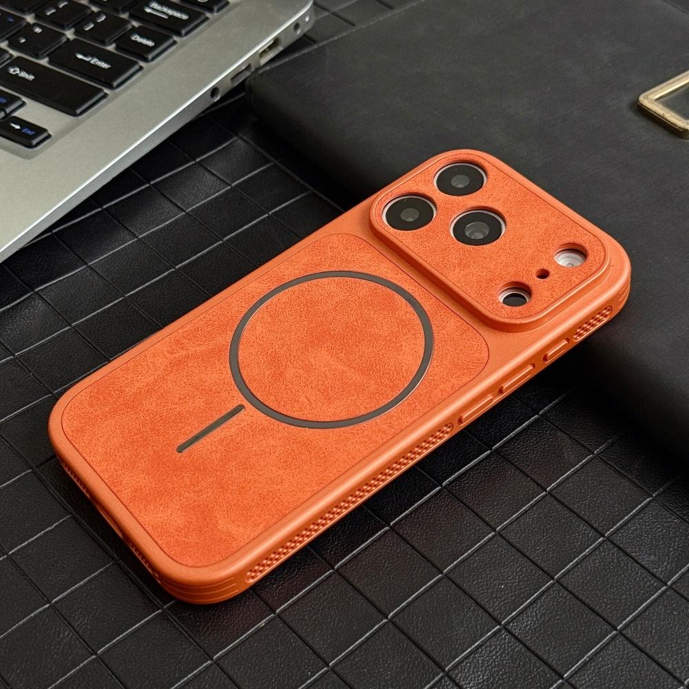 Matte Suede Leather Magnetic For Magsafe Case For iPhone 13 14 15 16 17 Pro Max Heat Dissipating Bumper Shockproof Soft Cover