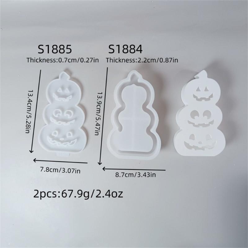 Silicone Molds Plasters Molds Halloween Pumpkin Light Casting Molds Ornament Molds Handmade Epoxy Resin Molds