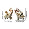 2x Lucky Elephant Statues Novelty Realistic Collection Animal Figurines for Festival Dining Room Bookshelf Indoor Farmhouse