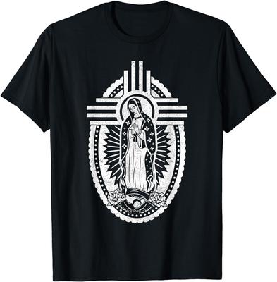 Neues limitiertes Zia Gesegnete Jungfrau Maria Unsere Liebe Frau von Guadalupe, La Virgen T-Shirt Herren Damen T-Shirts Top Tops Tee