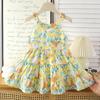 Trend Printed Girls Summer Dresses Sweet Floral Cool Kids Vest Dresses Princess Dress Kids Clothing