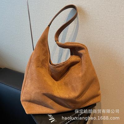Maillard Tote Bag Women's 2025 New Large-capacity Commuter Bag Summer High-end Matte Retro Shoulder Bag