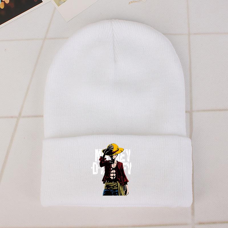 

Зимние шапки в стиле японского аниме для унисекс Луффи, новые шапочки, вязаная шапка, осенняя женская шапка-бини, теплый капот, женская повседневная кепка One Size