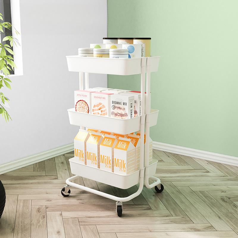 Cart Storage Rack Floor Standing Bedroom Supplies Multi-layer Storage Rack Bathroom Movable Storage Rack