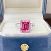 Women's Fashionable 5 Carat Fancy Cut Colored Moissanite Rings
