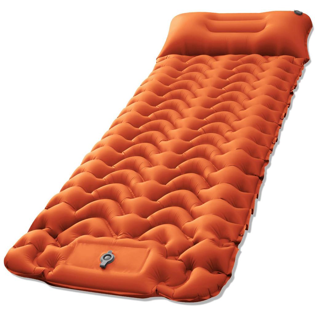 Portable Foot-Pump Inflatable Camping Mattress - Outdoor Tent Sleeping Pad