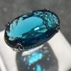 Ladies Party Light Blue Large Gemstone Ring, Jewelry