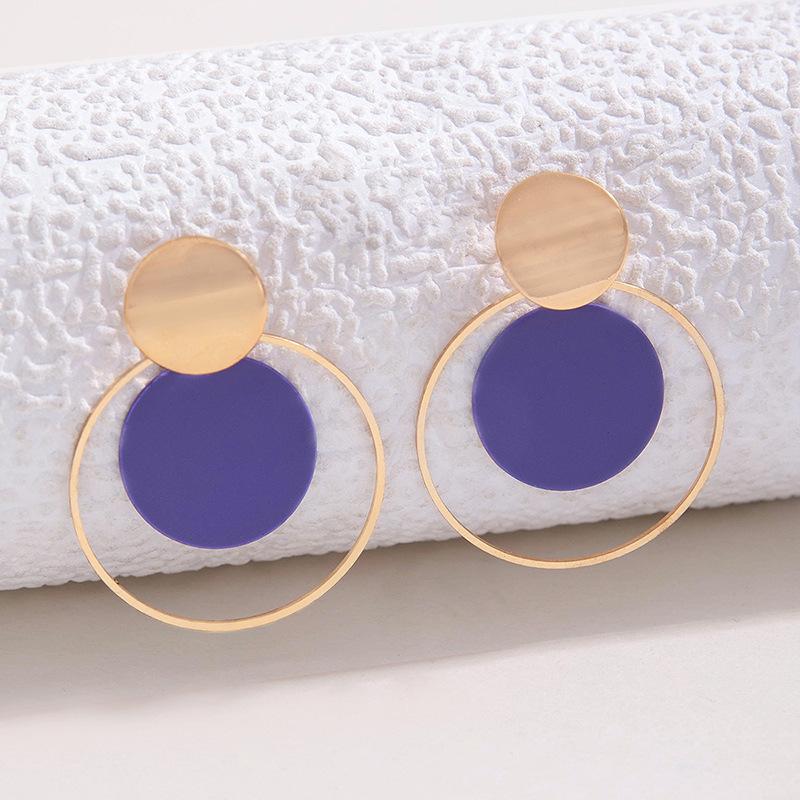 Creative Disc Stud Earrings Set, Geometric Metal Sequins Versatile Two-piece Set, Earrings, Earrings, Women's Pendants.