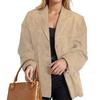 Womens 2026 Elegant Vintage Loose Fit Blazer With Button Pocket Detail