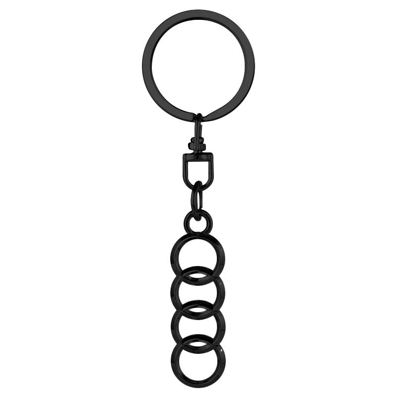 1Pcs 3D Metal Car Badge Keychain Zinc Alloy Keyrings Auto Accessories For Audi A4 A3 A5 A6 A7 A8 Q3 Q5 Q7 Q8 B5 B6 B7 B8 B9 Q7 8P 8V 8L Q7 S4 S5 S6 S7