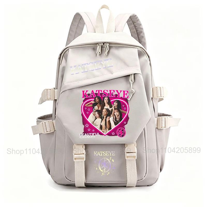 Katseye Schoolbag Hot KPOP Mochila  Student Teenager Book Bag Boy Girl Daily Travel Rucksack Large-Capacity Daypack