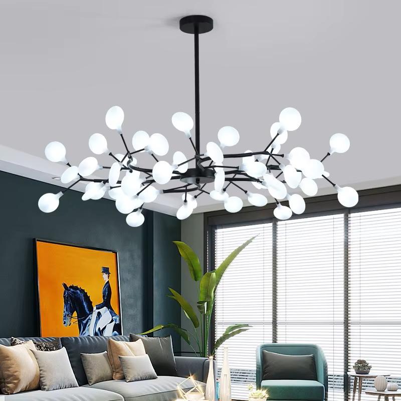 Nordic G4 Led Chandelier Lighting Modern Branch Pendant Light Living Room Gold / Black Art Decor Indoor Lighting(bulb NOT Included)