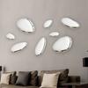 Modern Hotel Light Luxury Pendant Imitation Stainless Steel Goose Egg Stone Wall Decor Creative Water Drop Wall Decor Pendant