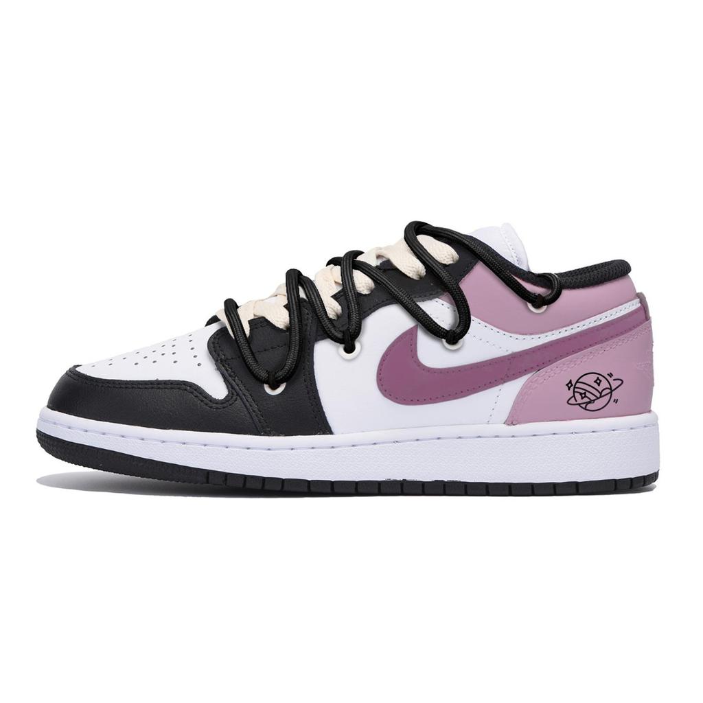 Jordan Air Jordan 1 Vintage Basketball Shoes Men's Low top Black Pink 553558-131(Team85-S-BOX-A)