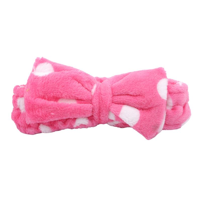 Fashion Girls Bowknot Hair Band Bath Face Headband Makeup Shower Elastic Band