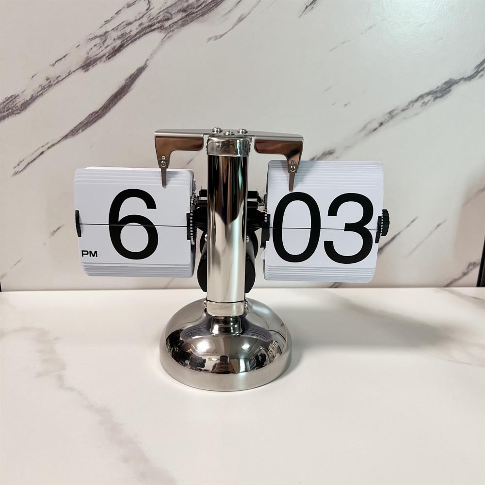 Modern Minimalist Retro Page-Turning Mantel Clock with Alarm