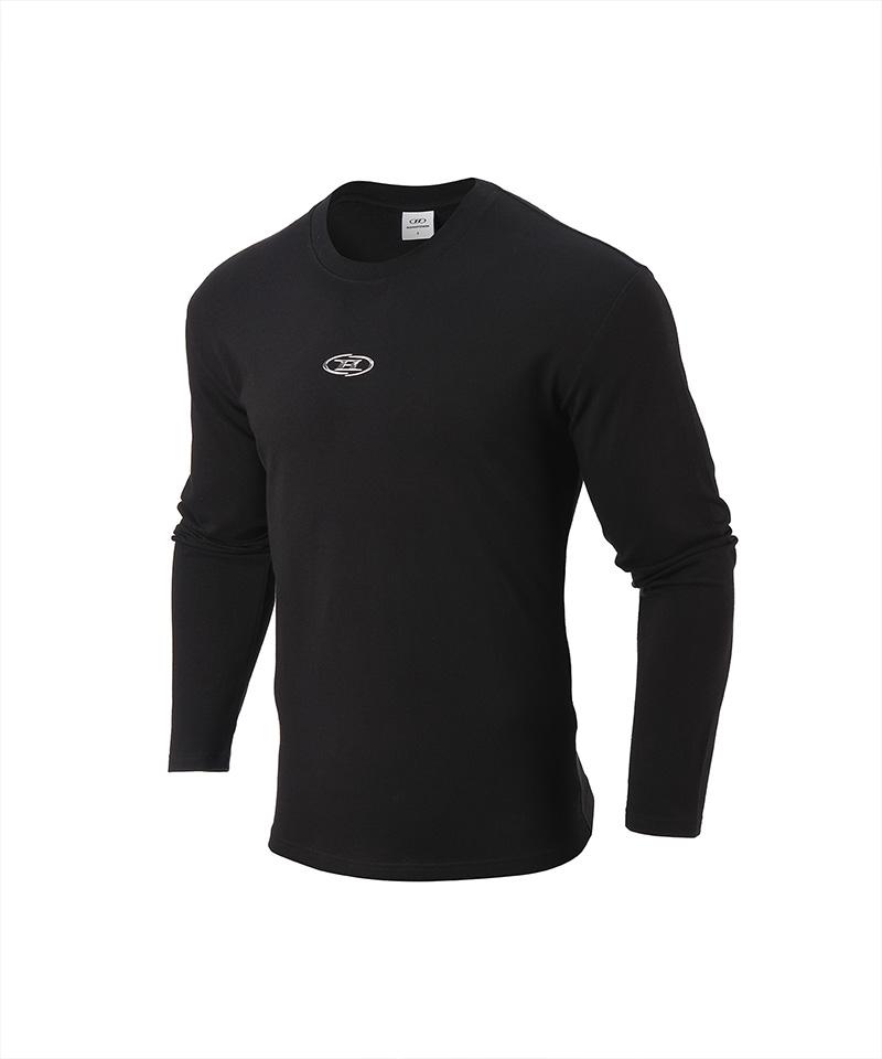 BORN TO WIN Silver B Logo Muscle Fit Long Sleeve [Black]