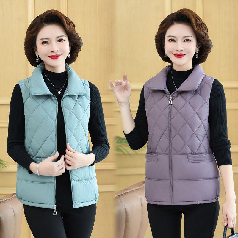 Women's Plus Size Cotton Vest - Autumn/Winter Shoulder Cape for Middle-Aged & Elderly