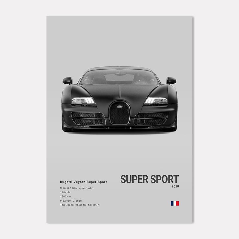 Berühmte Autos Super Sport Wandkunst Druck Poster M4 P1 DIVO STO SVJ Dekoration Wandbild Moderne Heimdekoration Geburtstagsgeschenk Ungerahmt
