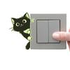 1pc Green Glow-in-the-Dark “Little Black Cat” Wall Sticker—Perfect for Decorating Your Entryway Self-Adhesive 2D Flat Design