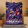 Custom Name Personalized Kpop Demon Hunter Print Blanket, Home Decor, Bedroom, Sofa, Camping, Couch, Gifts for Birthday Christmas