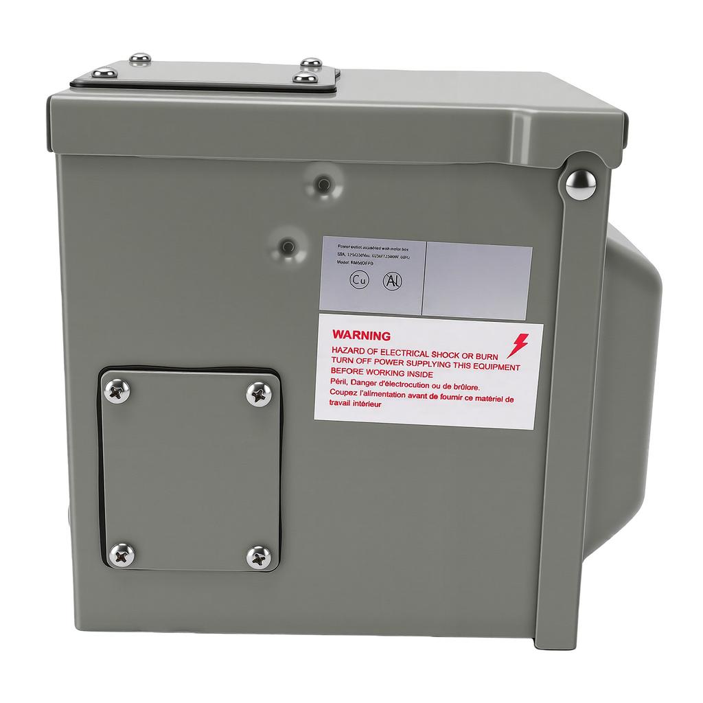 RV Power Outlet Box 50 Amp Enclosed Lockable Weatherproof Outdoor RV Electrical Outlet Panel Iron Shell Type Female Plug