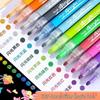 Glitter Acryl Markeerpen voor DIY Graffiti met Fluorescerende Aquarel Effecten