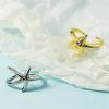 Multipurpose Ocean Themed Starfish Adjustable Rings Jewelry Accessory for Nature Loving Women and Beach Enthusiasts