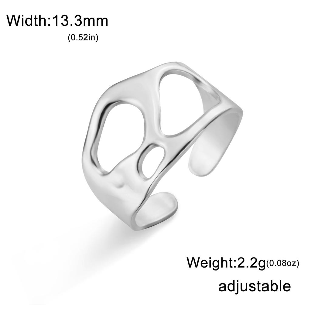Fashion Stainless Steel Open Ring Dragonfly Irregular Geometric Finger Rings Women Jewelry Wedding Gift Wholesale