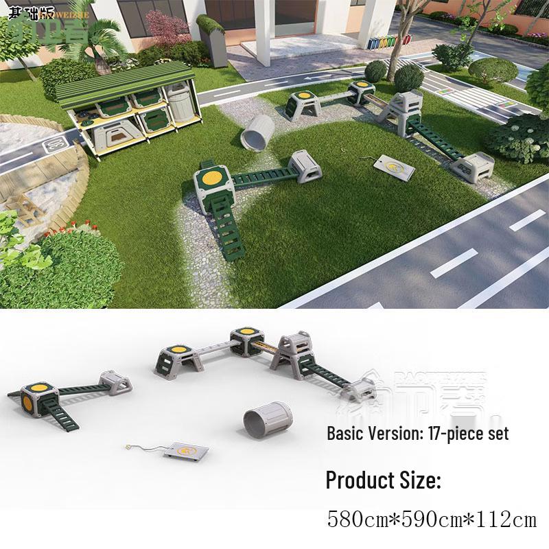 Leopard Defender Kids Outdoor Anji Play Climbing & Activity Set