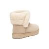 UGG Sheepskin And Fur Integrated Round Toe Short Tube Snow Boots Women Boots Beige 1153512-SWD