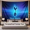 Custom Name Text Tapestry Tottenham Hotspur FC Personalized Polyester Wall Tapestry For Bedroom And Room