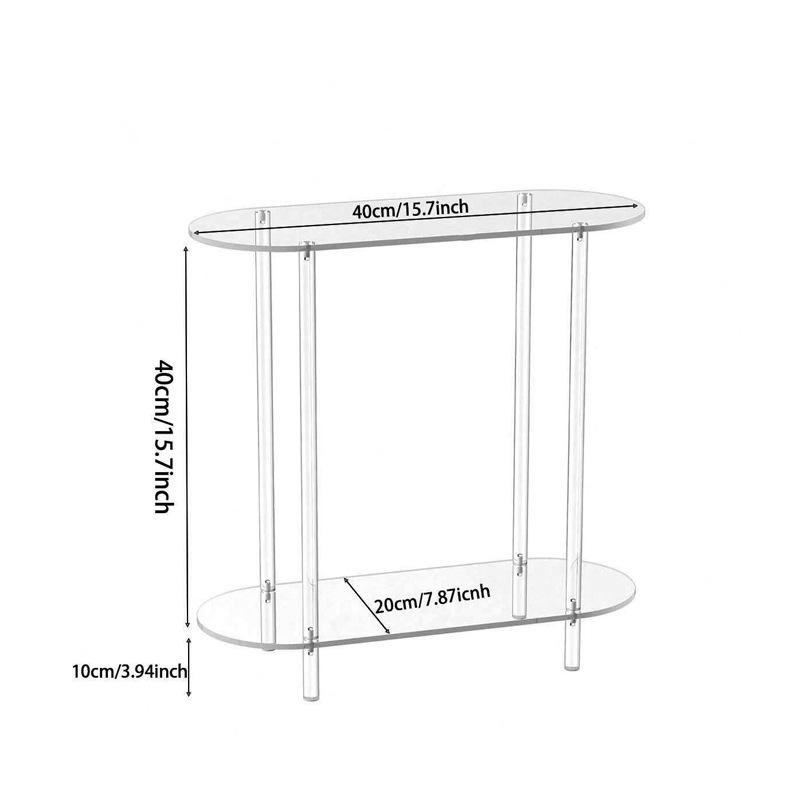 Minimalist Acrylic Small Side Table Living Room Coffee Tables Transparent Bedroom Nightstand Modern Home Storage Furniture