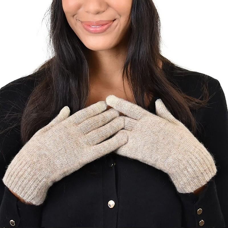 Winter Adult Warm Gloves For Women, Versatile And Warm, Knitted With Thick Fleece And Touchscreen Technology.