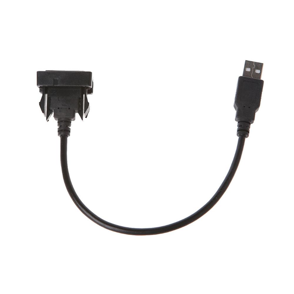 1x Car Dash Flush Mount USB Port Panel Extension Cable Adapter For Toyota Camry