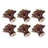 6Pcs Cabinet Knob Rose Flower Shape Delicate Ceramic Knob for Dresser Drawer Leopard White