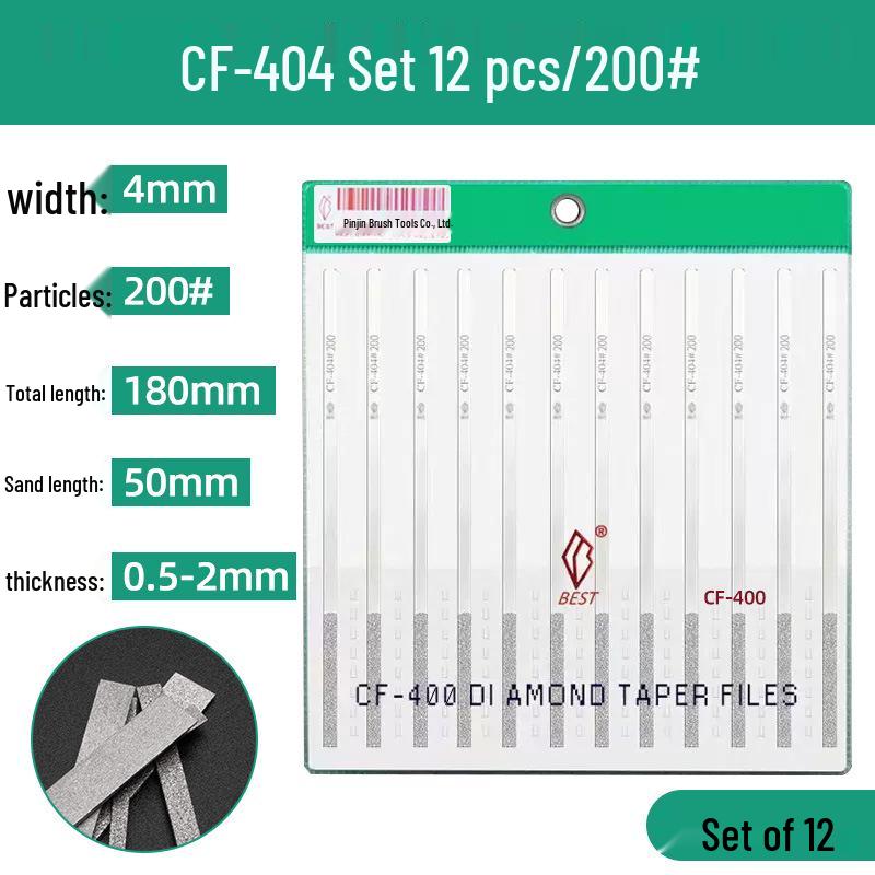 Diamond Electroplated Alloy File Set CF-400 with Carborundum - Free Shipping