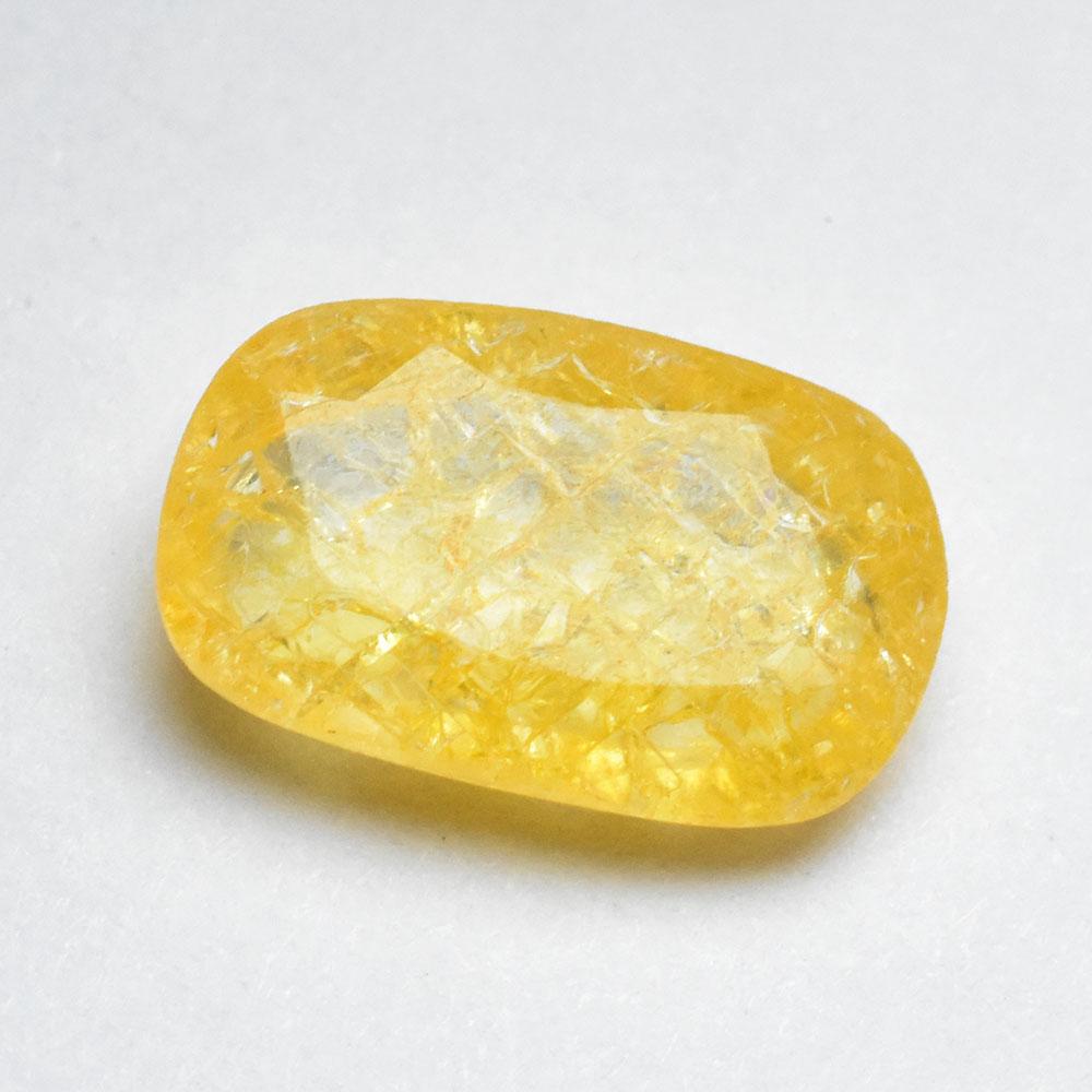 Natural Yellow Sapphire Loose Gemstone 3.30 Ct Cushion Cut September Birthstone for Gem Collections