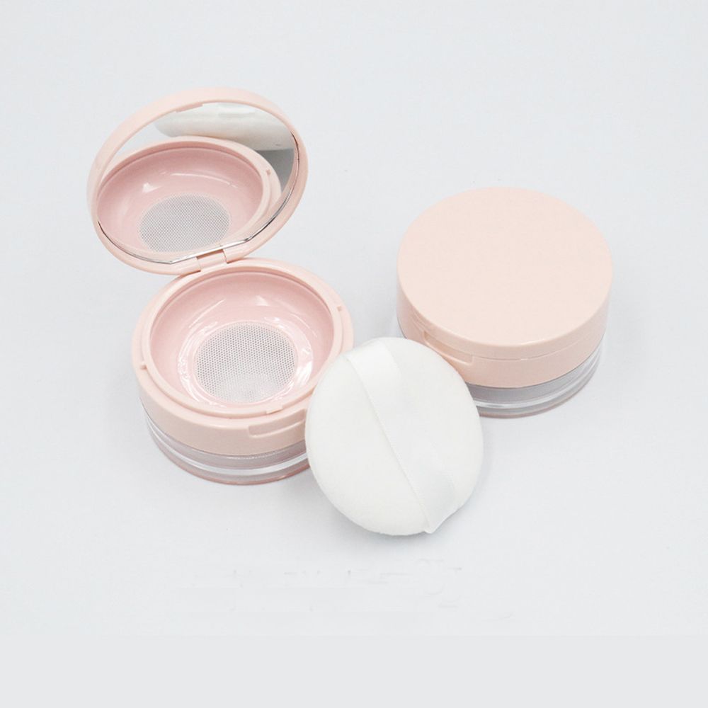 Packing Container Travel Makeup Jar Loose Powder Pot Empty Powder Case Plastic Cosmetic Container