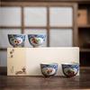 Blue And White Ceramic Teacup Large Personal Female-Only Master Cup Zen Single Cup Gift Box Retro Tea Cup