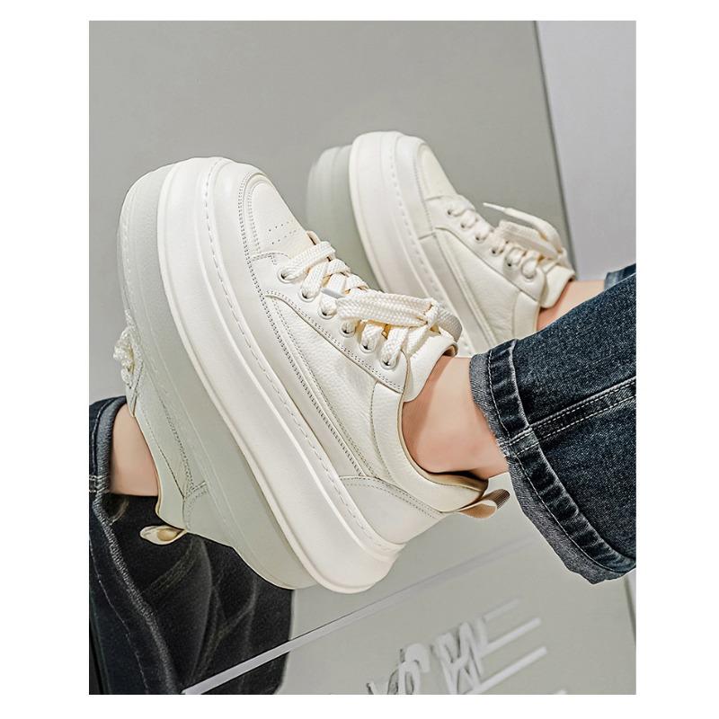 Mens Comfortable Lightweight Thick Sole Height Increasing Casual Sports Skateboarding Sneakers